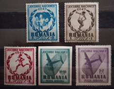 Romania 1948 Lp 228 Jocurile Balcanice 5v. nestampilata foto