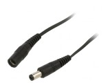Cablu Alimentare DC 5,5/2,1mm Negru 2x0,5mm2