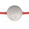Bratara din argint cu snur model Yin si Yang Traditional, Atcom