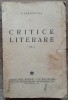 Critice literare, vol. I - D. Caracostea// 1943