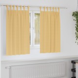 vidaXL Perdele opace cu perdele 2 pcs Bej 140 x 140 cm Poliester