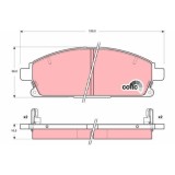 Placute frana Acura Mdx (Yd1); Infiniti Q45 I, Qx4; Nissan Pathfinder 2 (R50), Quest (E52), Quest (V42), X-Trail 1 (T30), punte fata, cu indicator uz, Trw