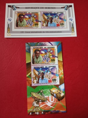 BURUNDI, I. T. U. - 2 BLOCURI MNH foto