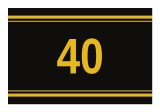 Sticker autoadeziv nr. 40 - Signetten SAFE auriu pe fundal negru