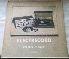 DISC TEST STEREO 33 1/3 R.P.M. (ELECTRECORD ST-EXE 02689 / 1985) foto