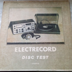 DISC TEST STEREO 33 1/3 R.P.M. (ELECTRECORD ST-EXE 02689 / 1985)