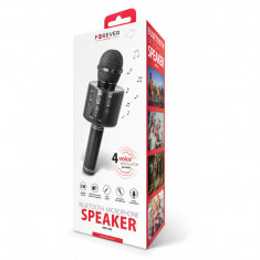 Microfon Karaoke Cu Difuzor Bluetooth Forever BMS-300 Negru foto
