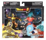 Bandai set 2 figurine dragon ball dragon stars battle pack golden frieza si super saiyan blue goku