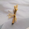 Marturii Nunta Bambus cu Flori Uscate Galbene - Set 25 Bucati - Accesorii Handmade Originale