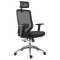 SCAUN ERGONOMIC JOJO HI A CU BAZA ALUMINIU, NEGRU