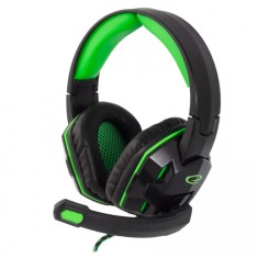 Ca?ti stereo gaming Esperanza Venom cu microfon verde foto