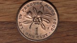 Jamaica - moneda de colectie comemorativa FAO - 1 cent 1972 - superba !, America de Nord