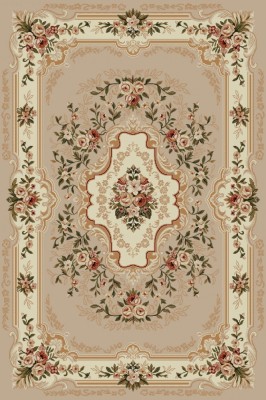 Covor Model Lotos 570-100, Marime 50 x 80 cm, Bej, Crem, Inaltime Fir 8 mm, Antialergic, Polipropilena, Living, Dormitor, Sufragerie, Birou foto