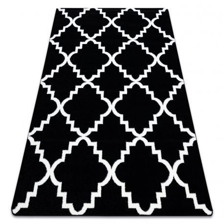 Covor Sketch - F343 negru și cremă marocani Trellis, 200x290 cm