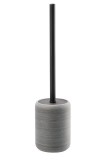 Perie toaleta otel negru polirasina gri 9 x 36,5 cm