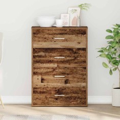 vidaXL Bufet cu sertar Lemn vechi 60 x 31 x 84 cm Lemn compozit