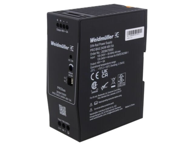 Alimentator pulsatoriu WEIDM&Uuml;LLER 240W 48VDC 5A pentru şină DIN