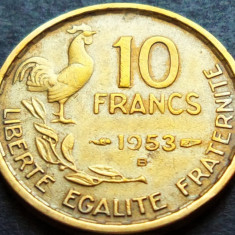 Moneda istorica 10 Franci - FRANTA, anul 1953 B *cod 53 A