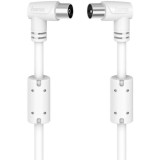 Cablu coaxial Hama 205056, Unghi 90 de grade, 1.5m, Alb