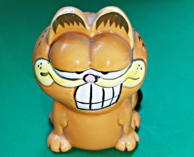 Garfield porțelan 8 cm &amp;icirc;nălțime pisica bibelou portocaliu T3 28 foto