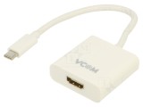 Adaptor USB 3.1 la HDMI soclu, USB C mufa, 0,17m, alb