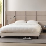 Set 3 perne decorative de perete Carpino, catifea, 60x30 cm, gri deschis