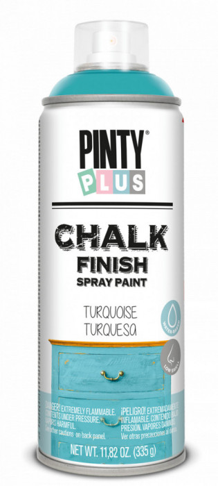 Paint Chalk Spray antichizare, turquoise mat, CK797, interior, 400 ml, Pintyplus