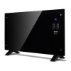 Convector electric Zass, 2000 W, Suprafata de sticla, Telecomanda, Afisaj LCD, Touch Screen, 3 functii, Montare pe podea sau perete, Negru