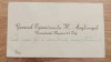 Carte de vizita General Epaminonda H. Arghiropol / Comandantul Brigazii 44 infanterie Iasi / Prefect sl Prahovei /