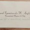 Carte de vizita General Epaminonda H. Arghiropol / Comandantul Brigazii 44 infanterie Iasi / Prefect sl Prahovei /