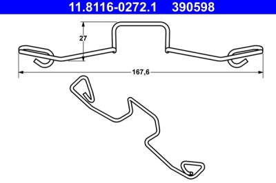 ATE 11.8116-0272.1 Arc, etrier frana foto