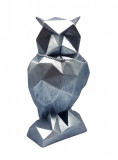 Cumpara ieftin Statueta decorativa, Bufnita, Argintiu, 29 cm, DVLG022GA