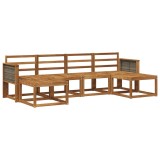 vidaXL Set de canapele de exterior 6 pcs natural Lemn Solid de Acacia 3385425