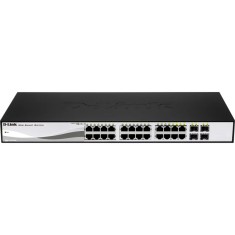 SWITCH PoE D-LINK Smart 24 porturi Gigabit (24 PoE) + 4 porturi combo SFP IEEE 802.3af/at carcasa metalica rackabil &amp;amp;quot;DGS-1210-24P&amp;amp;quot;(include t foto