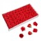 Set 50 Flori de Sapun Trandafiri, Rosu, 5 cm