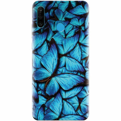 Husa silicon pentru Huawei P30 Lite, Blue Butterfly 101 foto