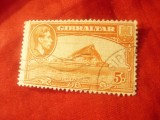 Serie 1 val. Gibraltar 1947 George VI ,val. 5p rosu stamp, Stampilat