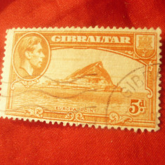 Serie 1 val. Gibraltar 1947 George VI ,val. 5p rosu stamp