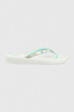 Colmar slapi White-sea Green femei, cu toc plat