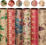 Set de 6 coli de hartie pentru cadouri Voqeen, multicolor, 70 x 50 cm