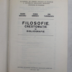 FILOSOFIE.CRESTOMATIE SI BIBLIOGRAFIE de MARIN DIACONU 1989