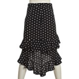 Fusta cu buline albe