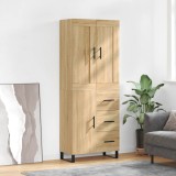vidaXL Dulap &icirc;nalt, stejar sonoma, 69,5x34x180 cm, lemn compozit 3199836