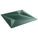 vidaXL Panouri de perete Stea 12 pcs Verde Star 50 x 50 cm Spumă XPS 42046078