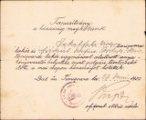 HST A1466 Certificat de căsătorie 1920 Timișoara