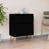 vidaXL Servantă, negru, 60x35x70 cm, lemn prelucrat