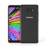 Husa samsung galaxy a8 2018 transparent cu margini negre, Flippy