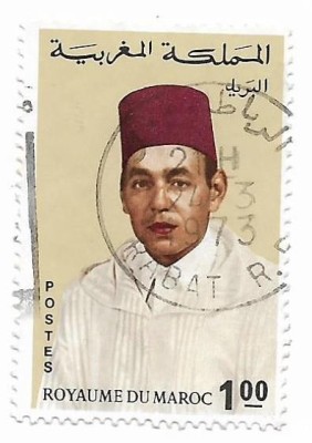 Maroc - Regele Hassan II, 1968 - valoare obliterata foto