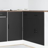 vidaXL Dulap de bază pentru chiuvetă &ldquo;Lyon&rdquo; din lemn negru prelucrat