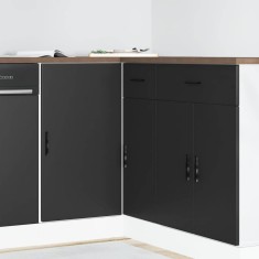 vidaXL Dulap de bază pentru bucătărie &ldquo;Lyon&rdquo; din lemn negru prelucrat